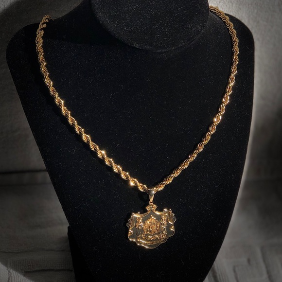 14k GOLD Hawaiian Coat of Arms 5mm x 20in Necklace - Picture 7 of 8